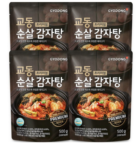 교동식품 교동 프리미엄 순살 감자탕, 500g, 4개