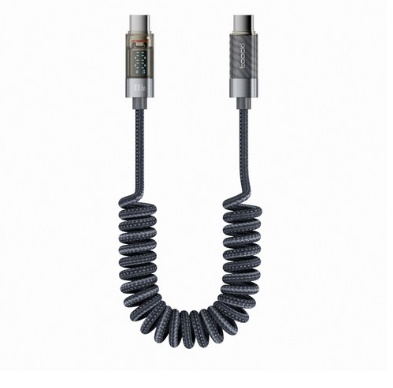 Toocki 디스플레이 코일 스프링 PD 100W c to c타입 초고속 충전케이블