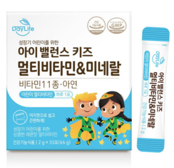데이라이프 아이 밸런스 키즈 멀티비타민&미네랄 33포, 66g, 1개