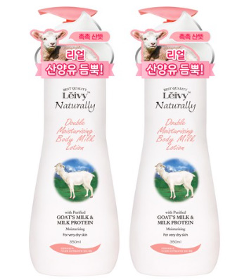 Leivy 산양유 바디로션 플로럴 코튼향, 350ml, 2개
